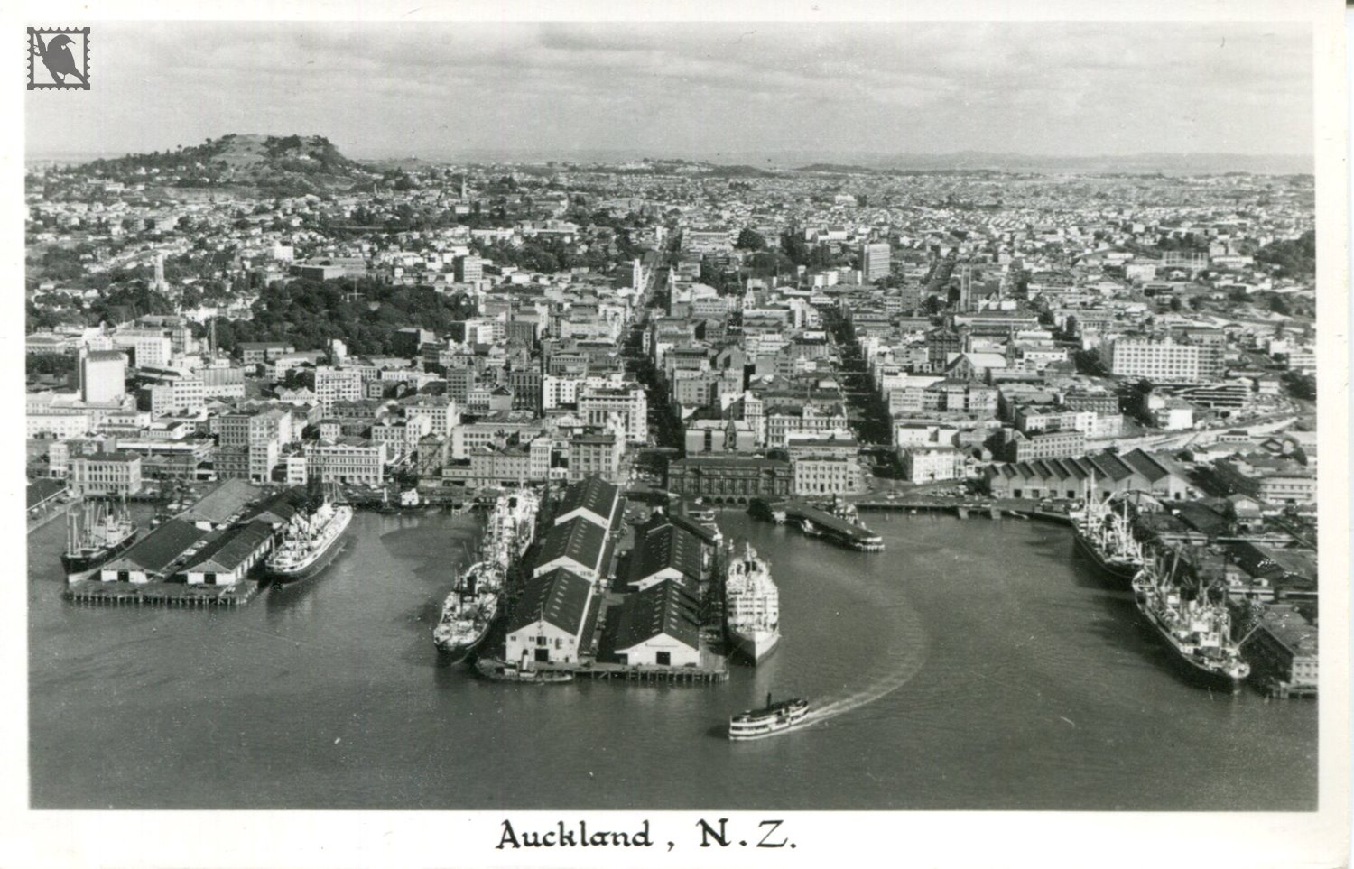 A waterfront aerial view of the wharves
