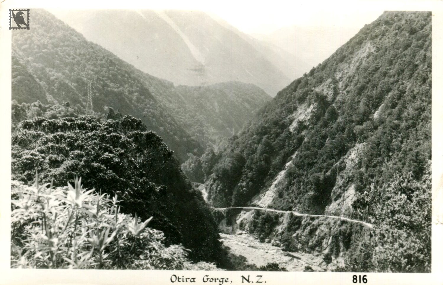 View of the Otira Gorge Road