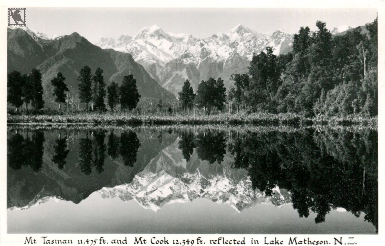 Mt Tasman & Mt Cook reflections in Lake Matheson