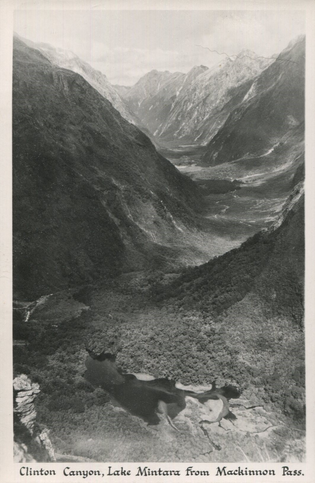 Fiordland - Clinton Canyon, Lake Mintara from Mackinnon Pass